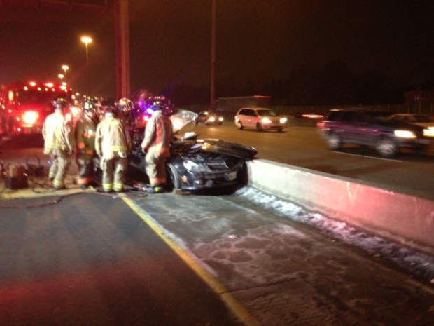 Bmw crash 401 westbound #4