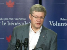 Prime Minister Stephen Harper speaks in Welland, Ont., on Friday, Jan. 7, 2011.