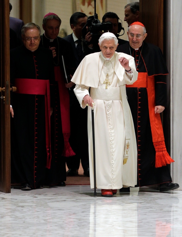 Pope Benedict XVI off the cuff meeting priests