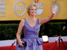 Jane Lynch arrives at the 17th Annual Screen Actors Guild Awards on Sunday, Jan. 30, 2011 in Los Angeles. (AP Photo/Chris Pizzello)
