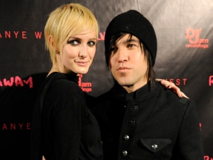 In this Oct. 18, 2010 file photo, Pete Wentz and his wife Ashlee Simpson-Wentz arrive for a screening of "Runaway" in Los Angeles. (AP Photo/Chris Pizzello)