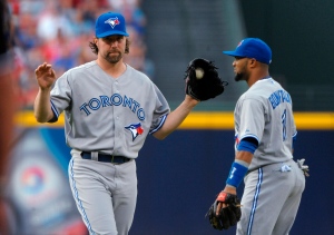 Toronto Blue Jays starting pitcher R.A. Dickey