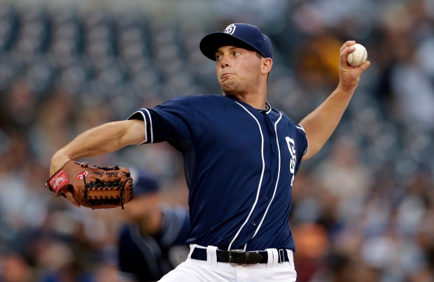 Robbie Erlin first career win Padres Blue Jays