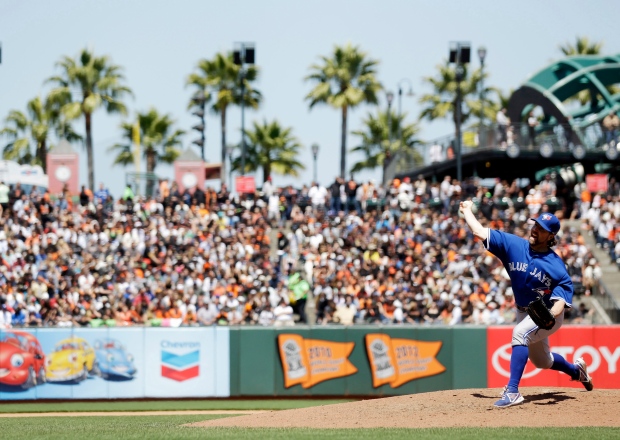 Toronto Blue Jays starting pitcher R.A. Dickey