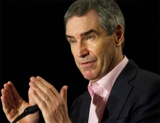 Liberal Leader Michael Ignatieff speaks at a press conference in Toronto, on Saturday, April 9, 2011. (Nathan Denette / THE CANADIAN PRESS)
