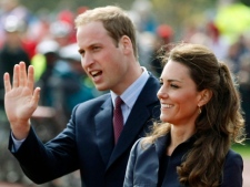 This is a Monday April 11, 2011, file photo of Britain's Prince William accompanied by his fiancee Kate Middleton, arrive at Witton Country Park, Darwen, England. Prince William and Kate Middleton will marry on April 29. (AP Photo/Tim Hales, File)