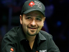 Professional player Daniel Negreanu of Canada smiles between hands on the third day of the World Series of Poker at the Rio Hotel and Casino in Las Vegas on Friday, July 3, 2009. Negreanu is featured in a new documentary about Toronto's underground poker scene. (AP Photo/Laura Rauch)