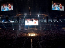 A general view of the Rogers Centre as Georges St-Pierre defends his welterweight title against Jake Shields during UFC 129 in Toronto on Saturday, April 30, 2011. (THE CANADIAN PRESS/Chris Young)