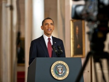 President Barack Obama delivers a statement in the East Room of the White House on the mission against Osama bin Laden, May 1, 2011. (Official White House Photo by Pete Souza/flickr.com)