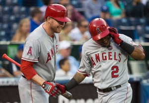 Los Angeles Angels short stop Erick Aybar