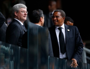 Stephen Harper attends Nelson Mandela memorial