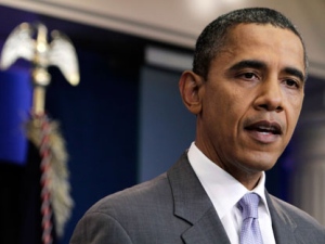 President Barack Obama speaks from the White House briefing room, Sunday, July 31, 2011, in Washington, about a deal being reached to raise the debt limit. (AP Photo/Jacquelyn Martin)