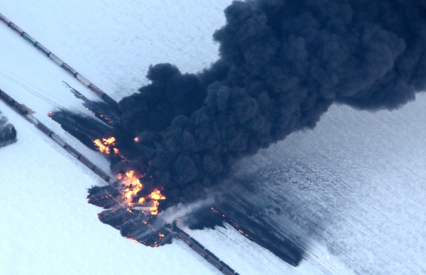 North Dakota oil train fire