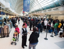 pearson airport delays cp24 elkaim vincent passengers aaron canadian jan tuesday press international line