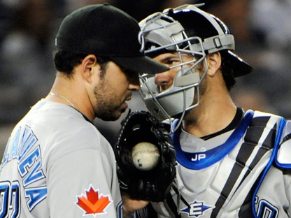 Yankees #24 Robinson Cano with a hit. Toronto Blue Jays defeated