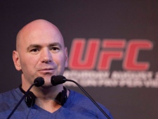 Dana White, president of the Ultimate Fighting Championship (UFC) speaks at a news conference in Rio de Janeiro, Brazil, Thursday Aug. 25, 2011. (AP Photo/Felipe Dana)