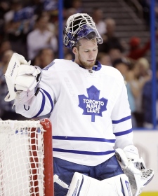 Toronto Maple Leafs goalie James Reimer