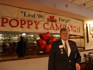 June Smith poses inside Royal Canadian Legion East Toronto Branch 11 on Monday, Nov. 7, 2011. (CP24/Chris Kitching)