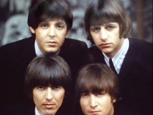 The Beatles, clockwise from top left, Paul McCartney, Ringo Starr, John Lennon, and George Harrison are shown on an album cover in 1965. A music-infused play about the birth of the Beatles has a �Ticket to Ride� to Toronto. Mirvish Productions says it plans to bring �Backbeat,� adapted from the 1994 film of the same name, to the Royal Alexandra Theatre next summer. THE CANADIAN PRESS/AP-Robert Freeman-Copyright Apple Corps Ltd.) 