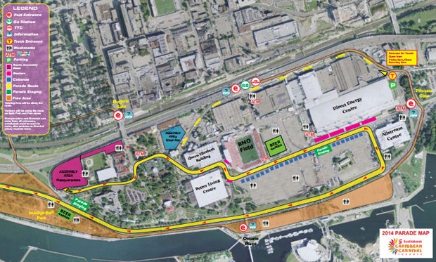 Caribbean Carnival 2014 Parade Map