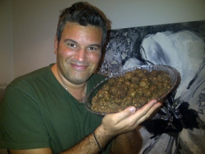 CP24 Reporter George Lagogianes shows off his tasty Greek dish.