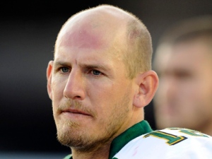 Edmonton Eskimos quarterback Jason Maas is pictured during a CFL game against the Calgary Stampeders in Calgary on Sunday, Aug. 15, 2010. (THE CANADIAN PRESS/Larry MacDougal)