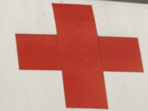 An International Red Cross logo is pictured in this file photo. (AP Photo/Shakh Aivazov)