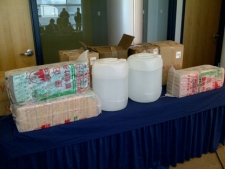 A look at some of the drugs seized by the RCMP. The drugs were displayed at a news conference on February 13, 2012.