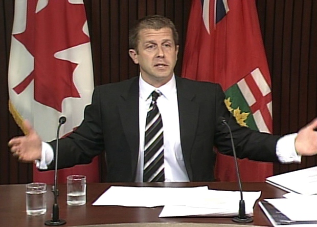 Ontario Ombudsman Andre Marin speaks during a press conference at Queen's Park in Toronto on Tuesday, Sept. 30, 2008.