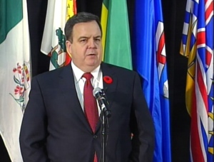 Ontario Finance Minister Dwight Duncan answers questions from reporters during an afternoon press conference in Toronto, Monday, Nov. 3, 2008. 