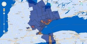 Toronto & GTA Ridings Map - Federal Election 2015