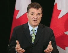 Conservative Finance Minister Jim Flaherty speaks on CTV's Canada AM from Toronto, Friday, Nov. 28, 2008.