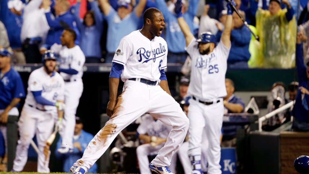 Milwaukee Brewers outfielders Christian Yelich and Lorenzo Cain