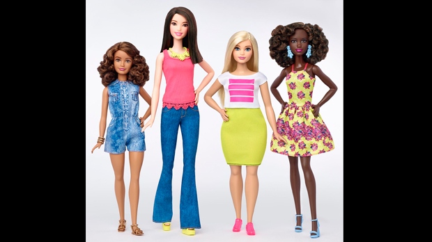 barbie doll different body types