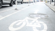 A bike lane is shown in this file photo. (Chris Fox/CP24.com)