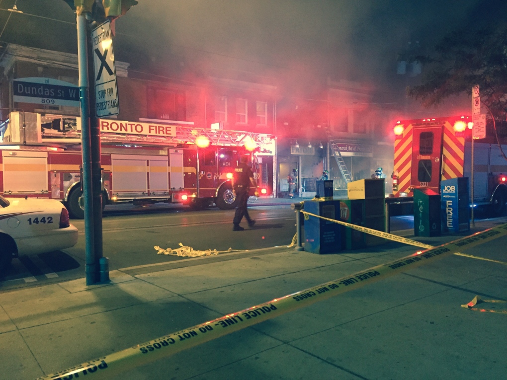 3-alarm fire breaks out at building on Toronto's Queen Street West - Toronto