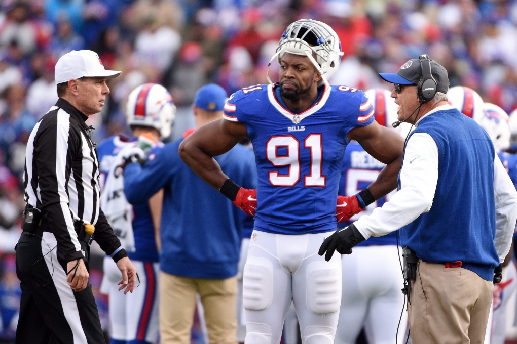 Buffalo Bills' outside linebacker Manny Lawson facing one-game