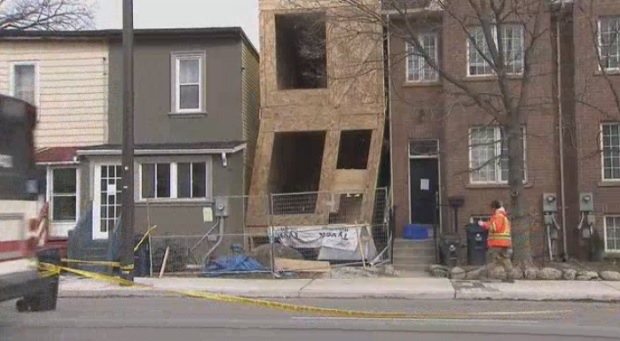 Leslieville leaning house