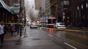 Hydro vault fire in Financial District