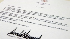 Trump's James Comey termination letter