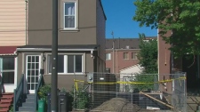 Leaning Leslieville house