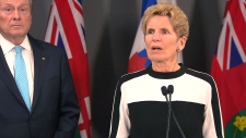 Wynne reacts to disruption at Toronto City Hall