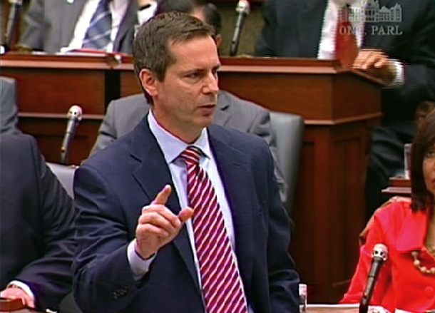 Ontario Premier Dalton McGuinty responds during question period at Queen's Park in Toronto, Thursday, June 3, 2009.