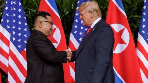 Donald Trump and Kim Jong Un 