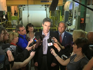 Liberal leader Michael Ignatieff speaks to the media in Gatineau, Que., on Thursday, July 23, 2009. ( Patrick Doyle / THE CANADIAN PRESS)