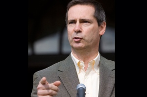 Ontario Premier Dalton McGuinty speaks to media prior to a meeting of the Council of the Federation in Regina, Sask., Thursday, Aug. 6, 2009. (Geoff Howe / THE CANADIAN PRESS)