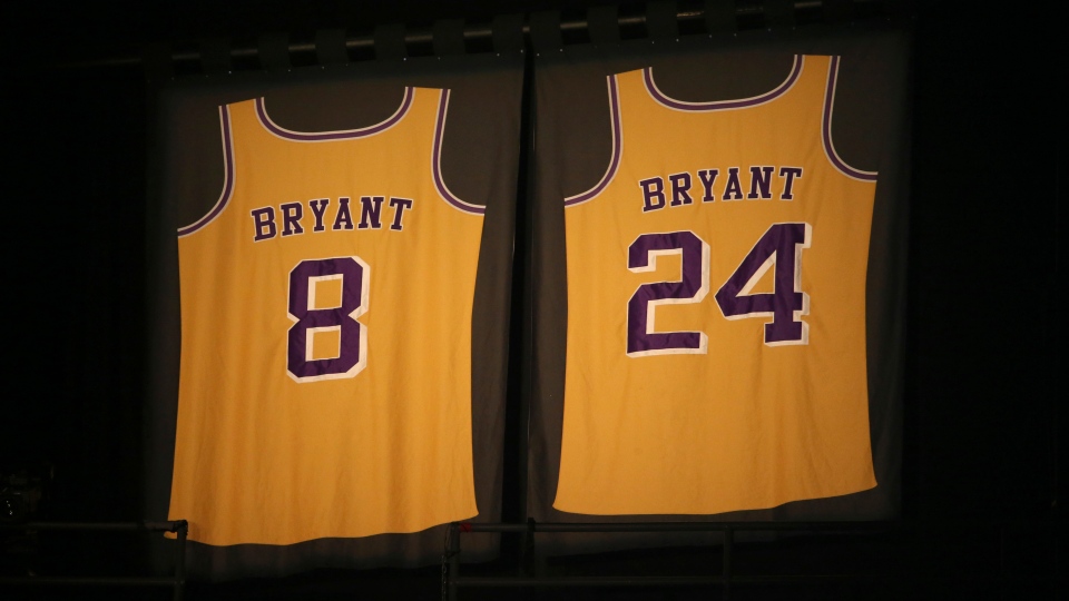 Los Angeles Lakers on X: #Ko8e24 hangs in the rafters, now you can hang it  on your phone too  / X