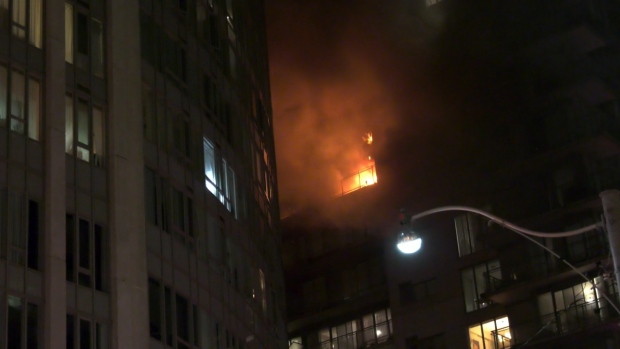 Downtown fire