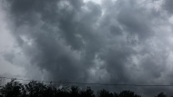 Dark clouds gather in Bonfield, Ont. amid severe thunderstorm warnings. Jun. 27/20 (Eric Taschner/CTV Northern Ontario)