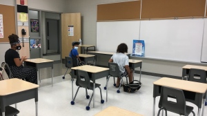 Distanced classroom